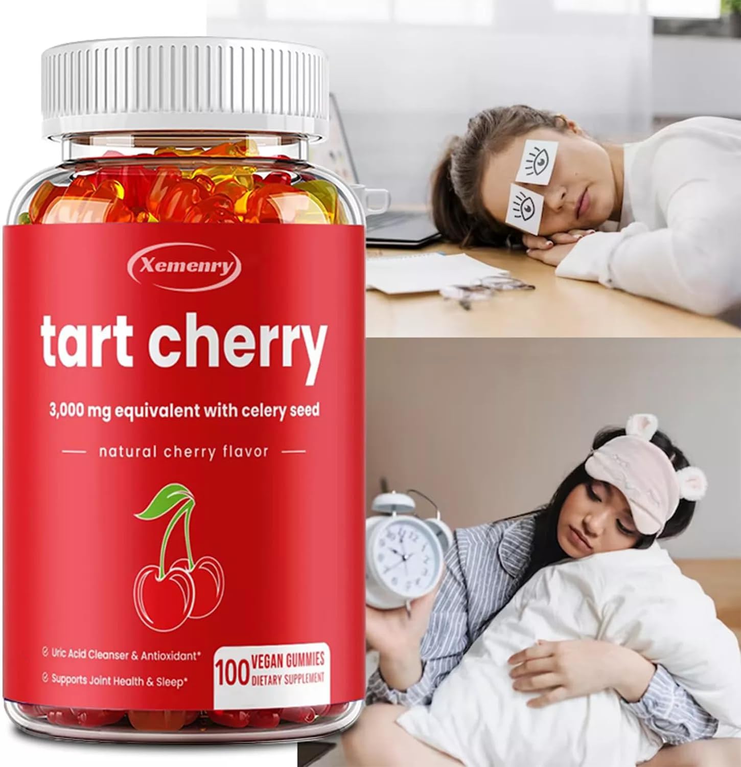 Tart Cherry Gummies 3000mg – Geavanceerde Urinezuurreiniging – met selderijzaad