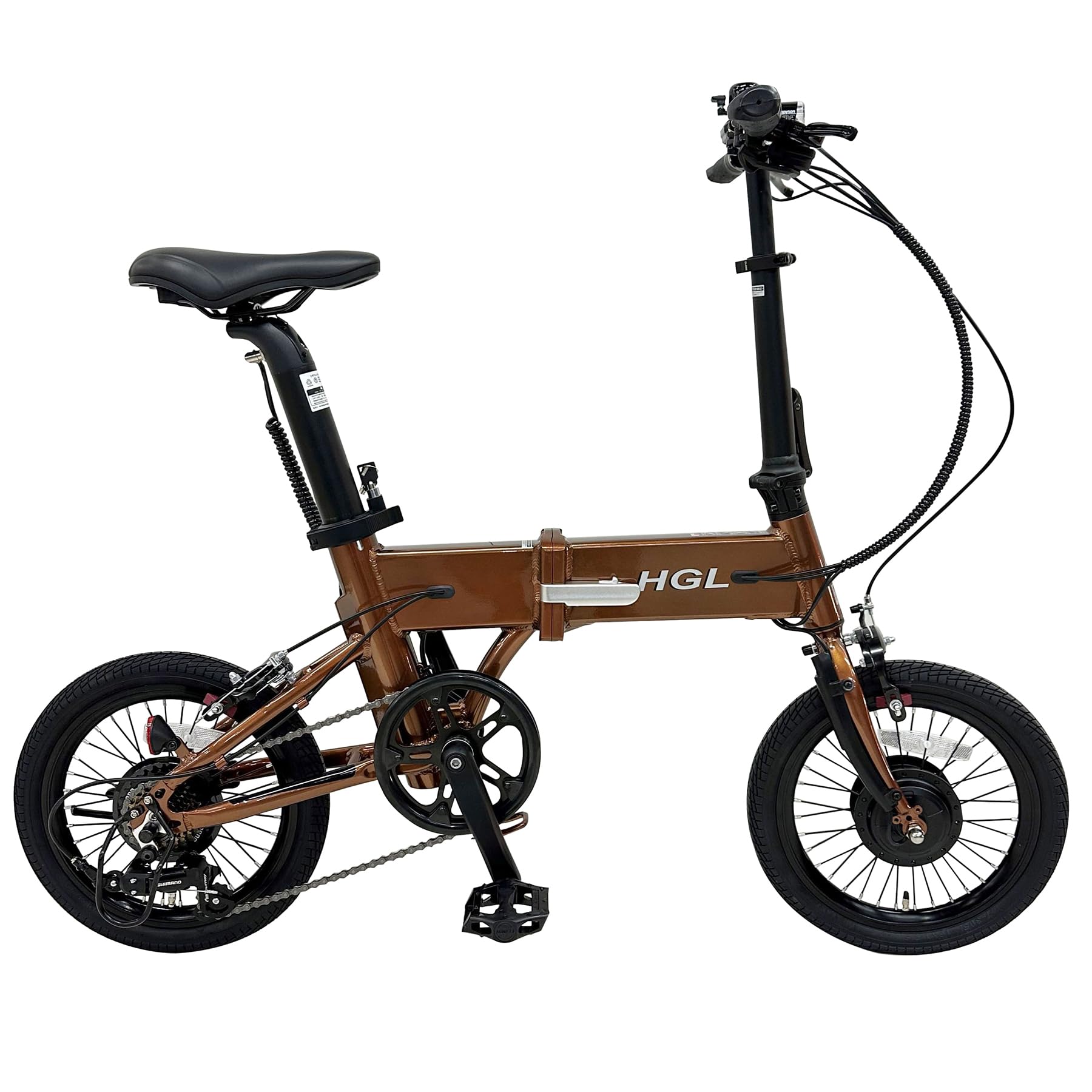 Amazon | HGL 電動アシスト自転車/折畳16・7SP HGL-167FA チェスナット