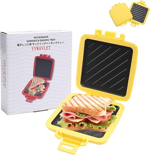 Sandwichera para microondas, carcasa de goma de silicona resistente al calor, tecnología HeatWave avanzada, platos antiadherentes, fácil de limpiar,
