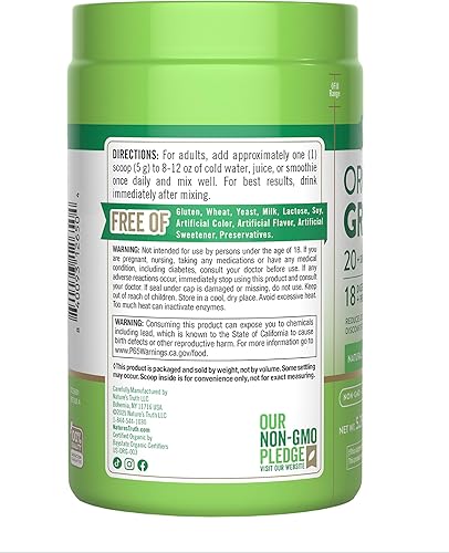Miniatura 7 de Nature's Truth Polvo de verduras orgánicas 20 más superalimentos 5.29 onzas Enzimas digestivas y mezcla de prebióticos Suplemento vegano, sin