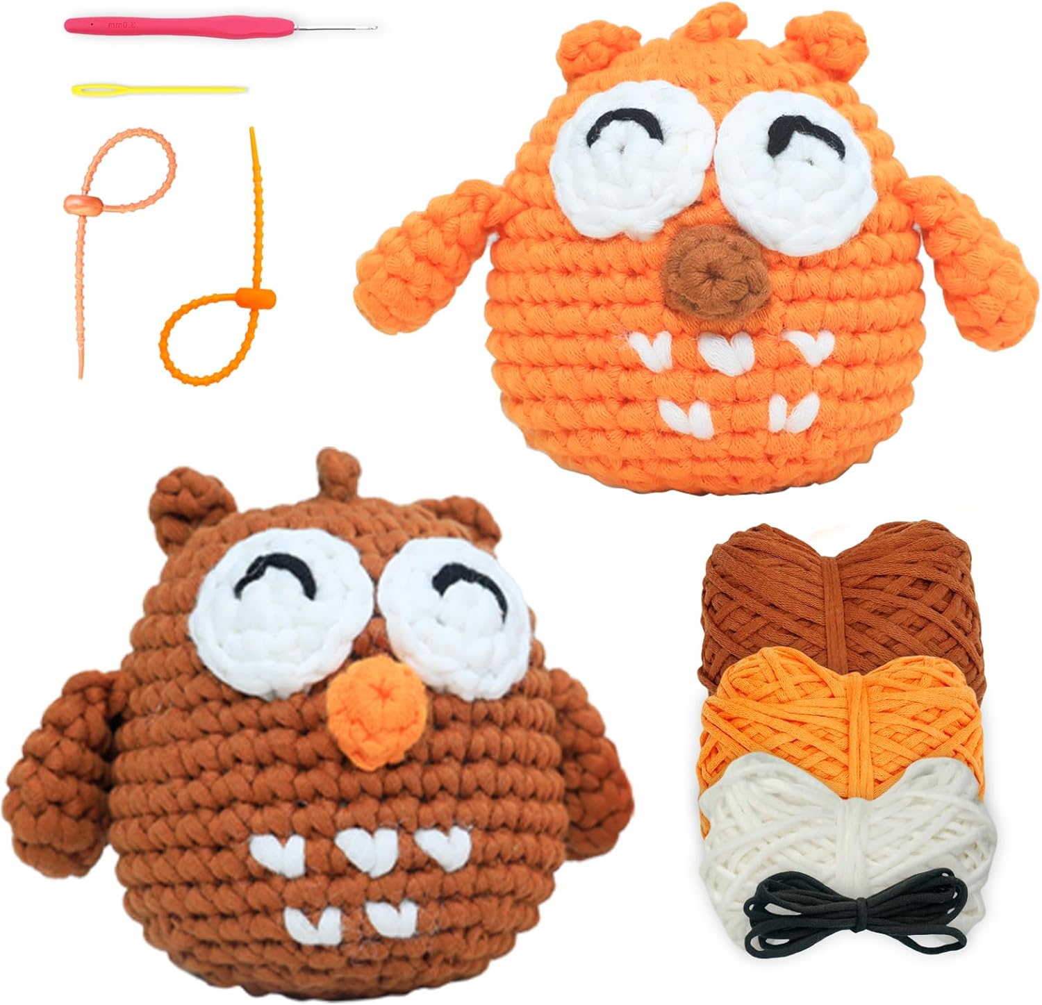 yes.Sister DIY かぎ針編みキット &ndash; 愛らしいフクロウ2個セット(ライトブラウン&amp;ダークブラウン) &ndash; あみぐ