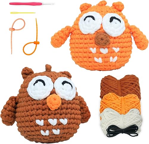 yes.Sister Kit de ganchillo de bricolaje  Juego de 2 adorables búhos (marrón claro y marrón oscuro)  Kit Amigurumi  Artesanía relajante y ecológica