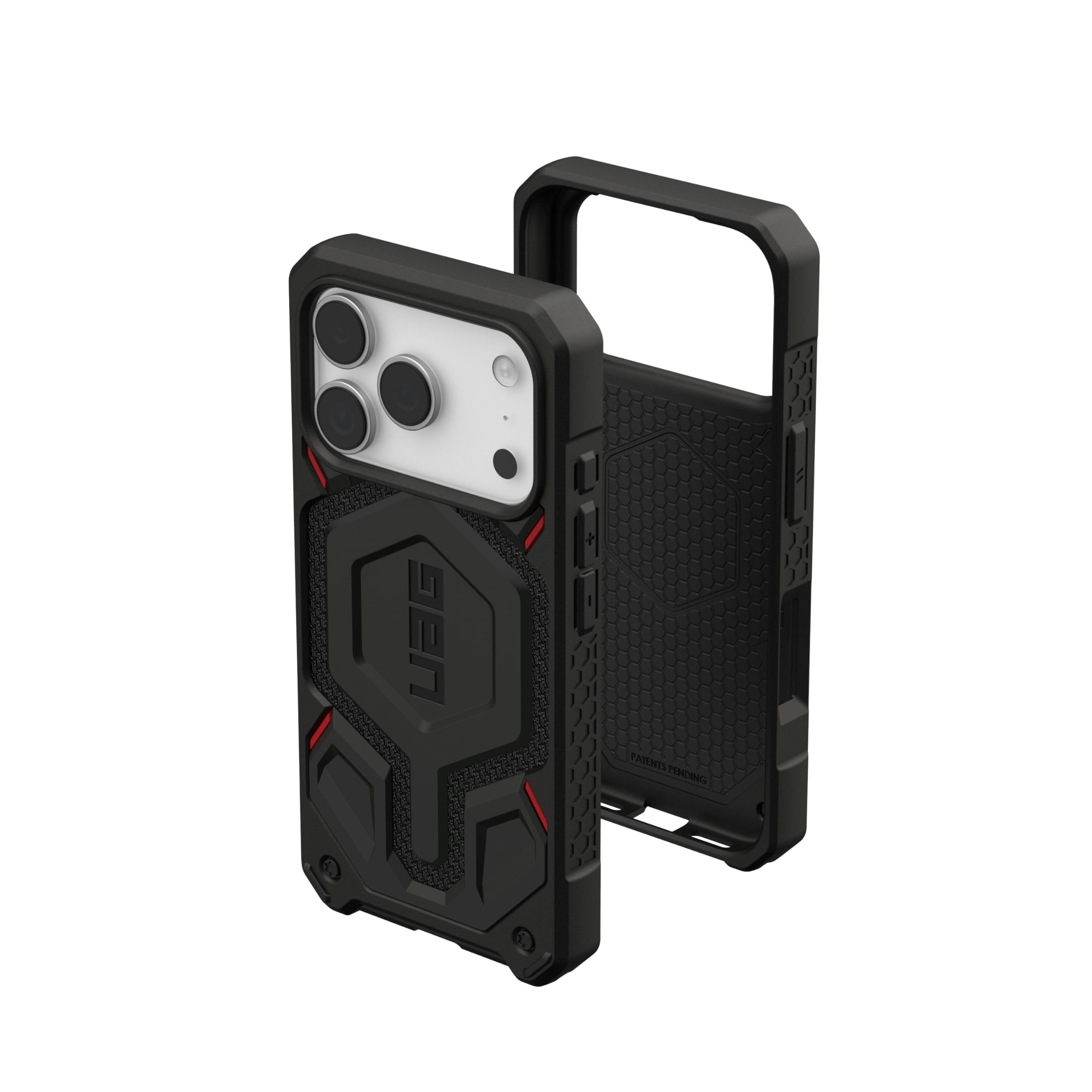 Urban Armor Gear Monarch Pro Funda Compatible con Apple iPhone 17 Pro Kevlar Negro Carga Inalámbrica Magnética