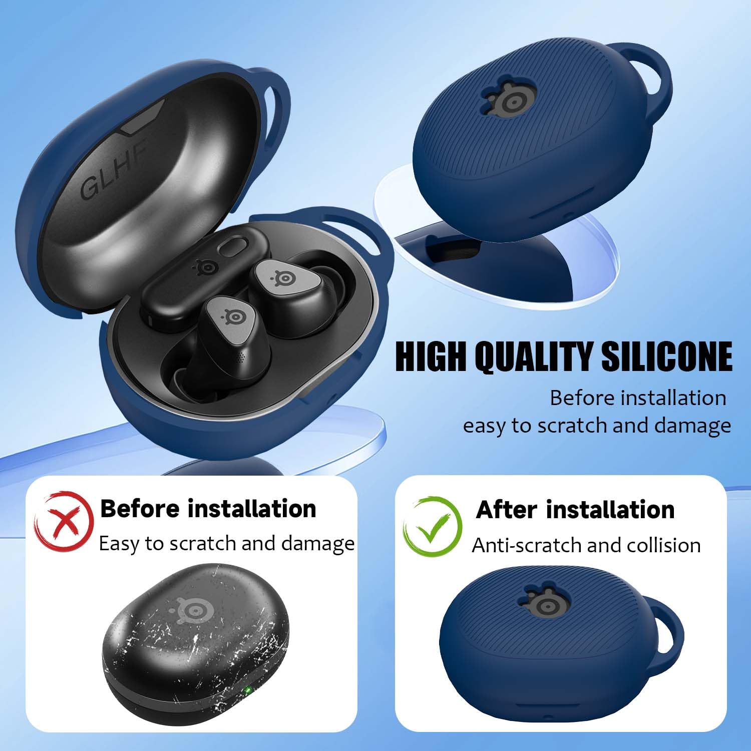 Amazon | FIOPAZ Steelseries Arctis Gamebuds用シリコンケース、ユニ