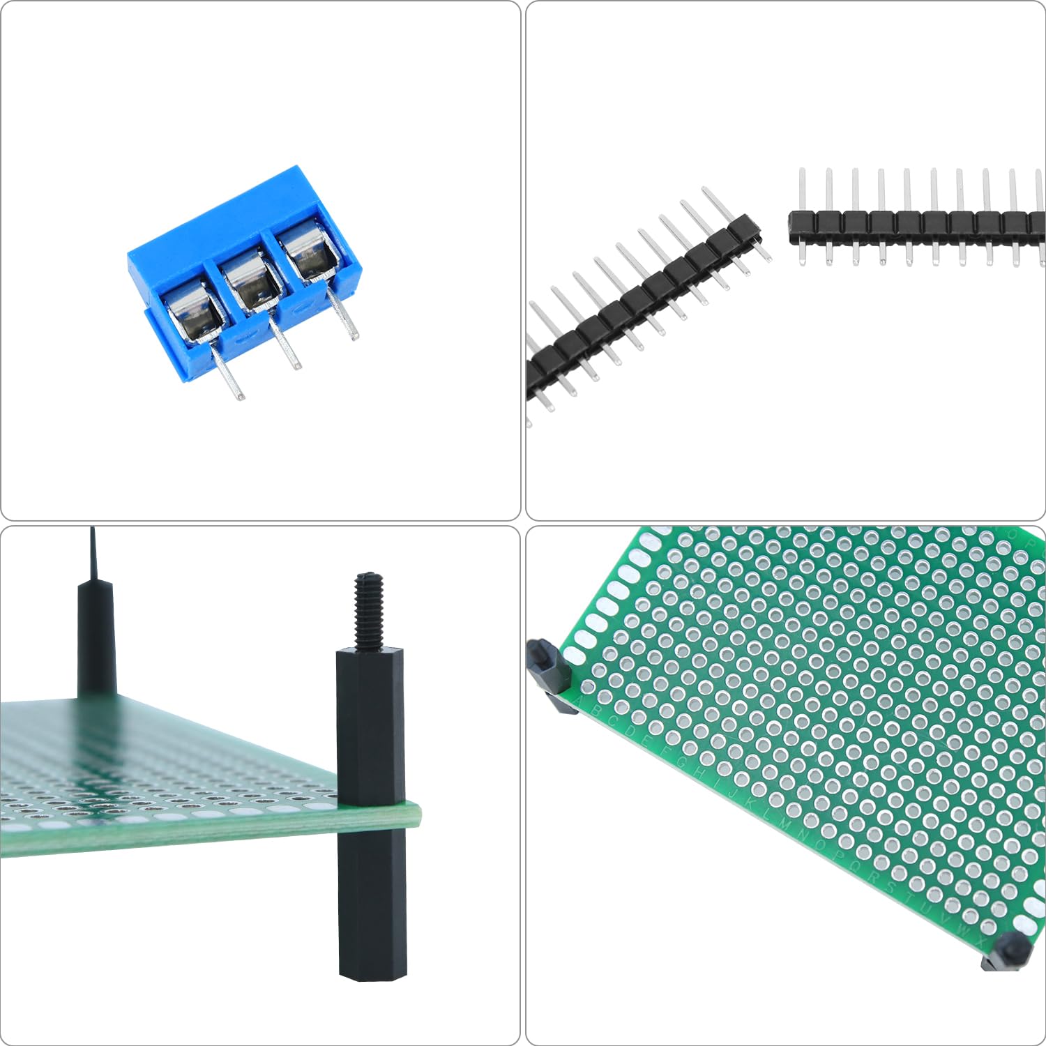 Protoboard Doppio Lato 6x8cm – Scheda PCB Universale Per Circuiti Fai-da-Te - Foto 3