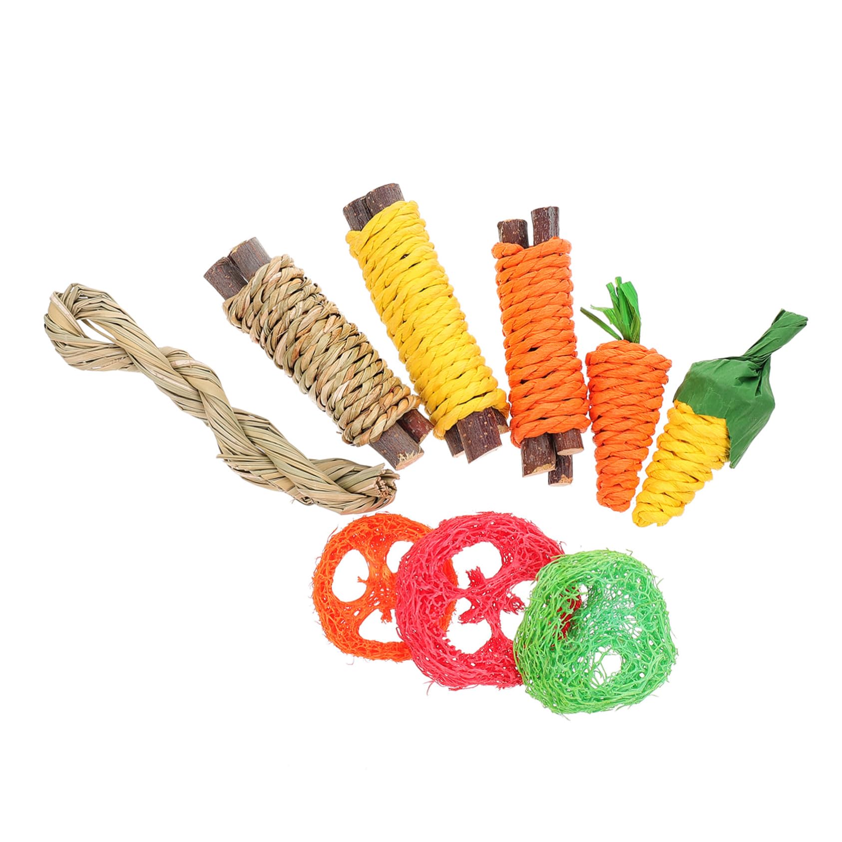 BESPORTBLE 5sets Giocattoli Da Masticare Per Conigli e Criceti Brillanti e Design Creativo Per Gioco e Comportamenti Distruttivi Sicuri e Attraenti Per Animali Domestici