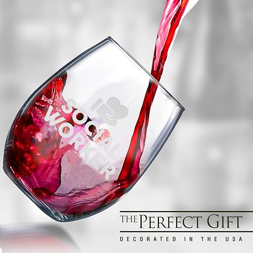 Miniatura 3 de Bad Bananas Regalos para trabajadores sociales  Copa de vino sin tallo de 21 oz  No te preguntes  Regalos de agradecimiento para trabajadores