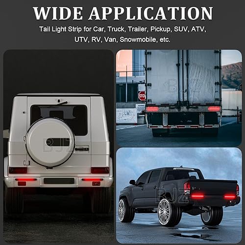 Miniatura 5 de BJZ Tira de luces LED traseras de remolque de 10 pulgadas, tira de luz roja de marcador de freno, señal de giro ámbar, luz de identificación