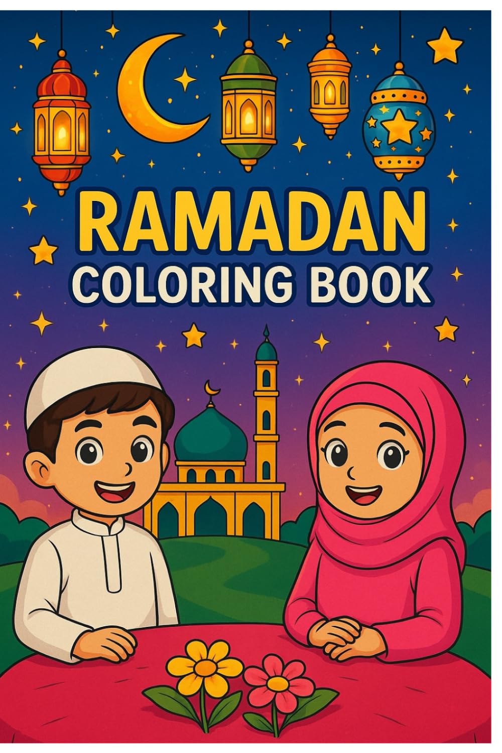 Ramadan Coloring Book: Fun and Easy Ramadan Coloring Pages for Toddlers and Preschoolers | Islamic Learning, Lanterns, Crescent Moons, and Eid Joy for Little Hands!