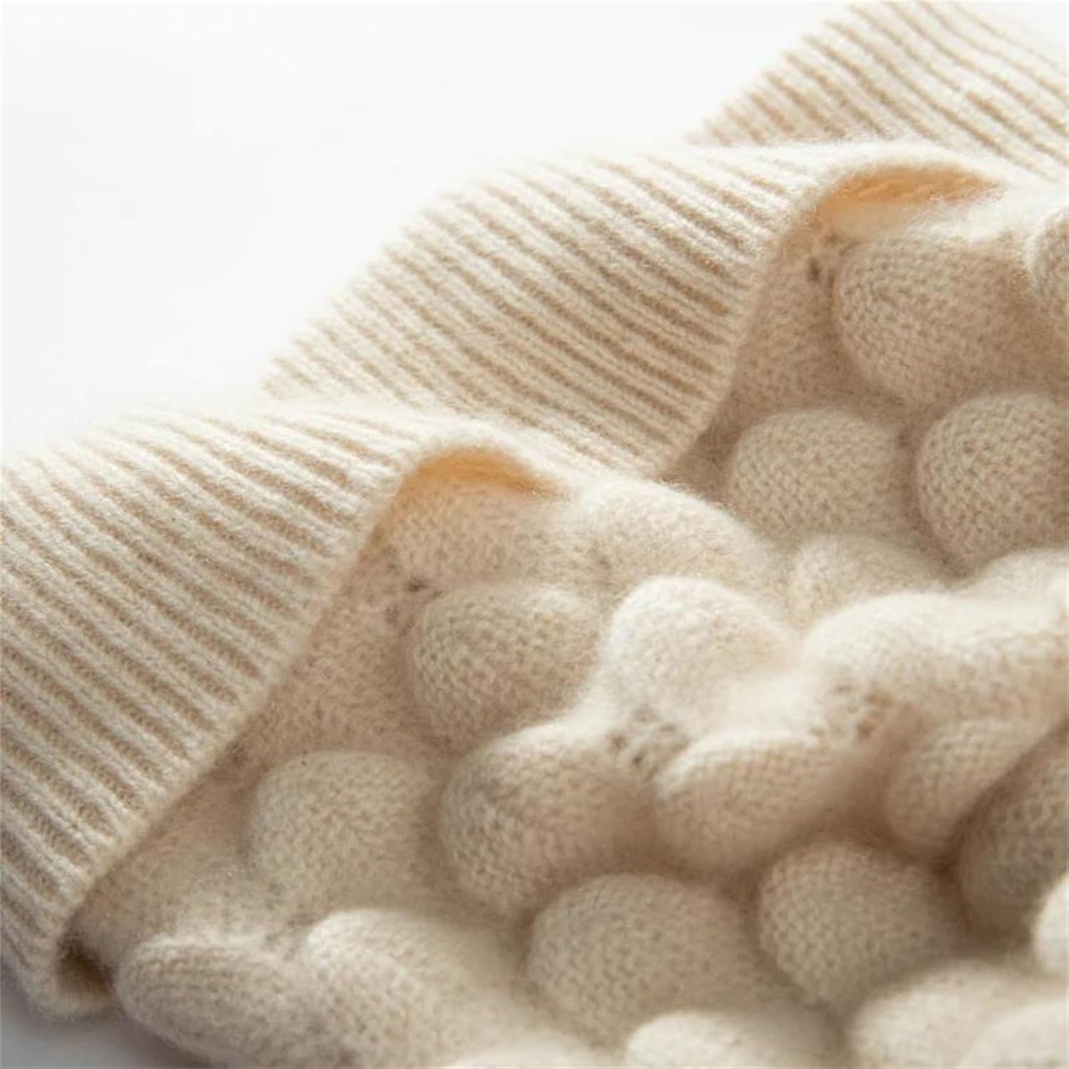 Women's Slouchy Casual Stretchy Beanie Men's Solid Color Soft Warm Chunky Cable Knit Hat Cold Weather Skull Cap