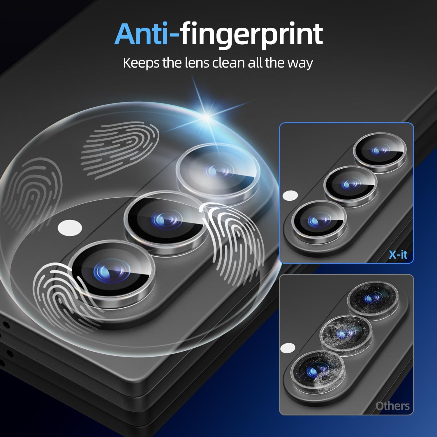 X-it for Samsung Galaxy Z Fold 7 Camera Lens Protector & Camera Cover, 1:1 Invisible Fit, Ultra HD, 9H+ Military-Grade Aerospace Tempered Glass, Anti-Scratch & Shockproof, Strong Adhesion, Case Friendly