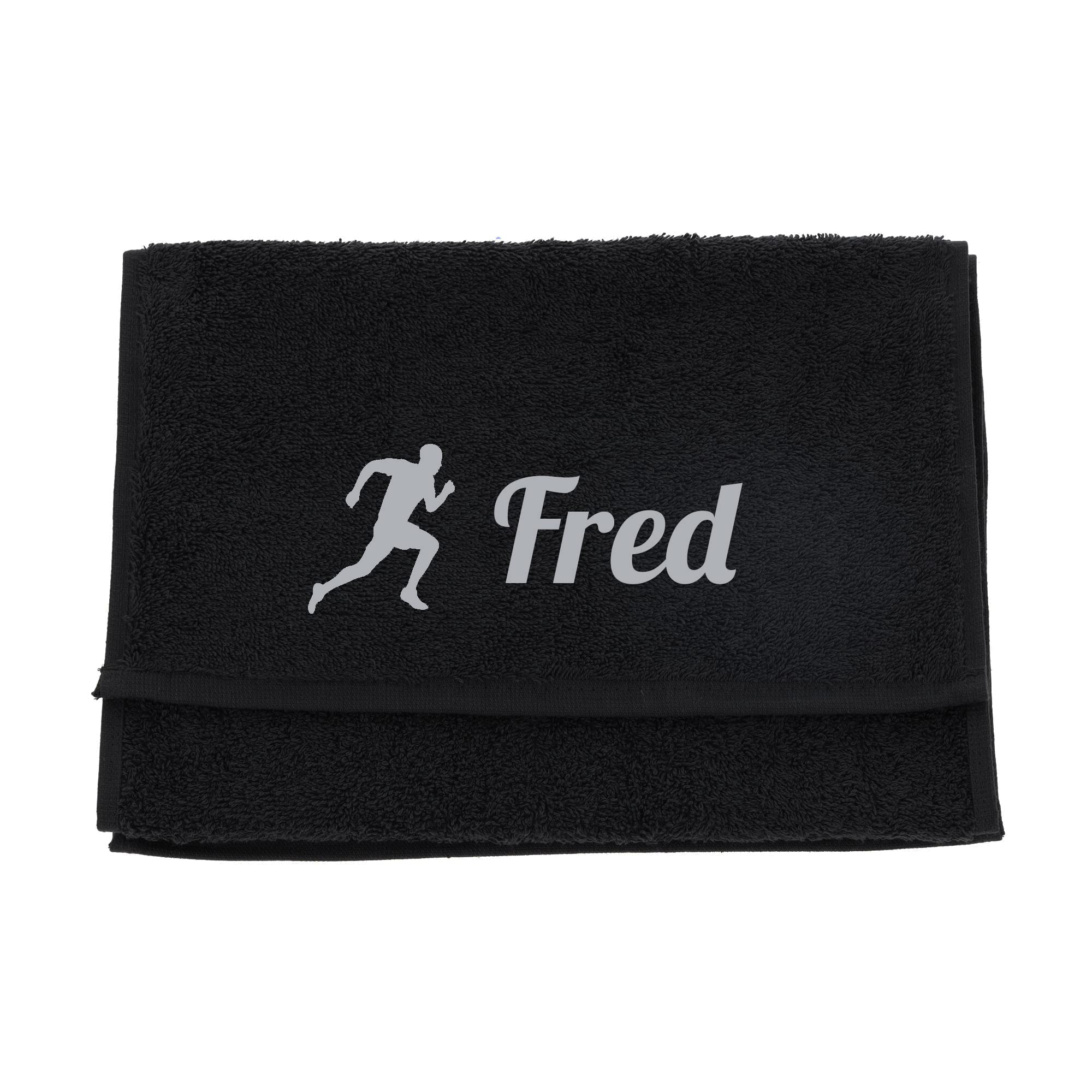 Always Looking Good Personalised Embroidered Gym Towel with Name Running Spin Cycling Workout Themed Sweat Towel (Black)