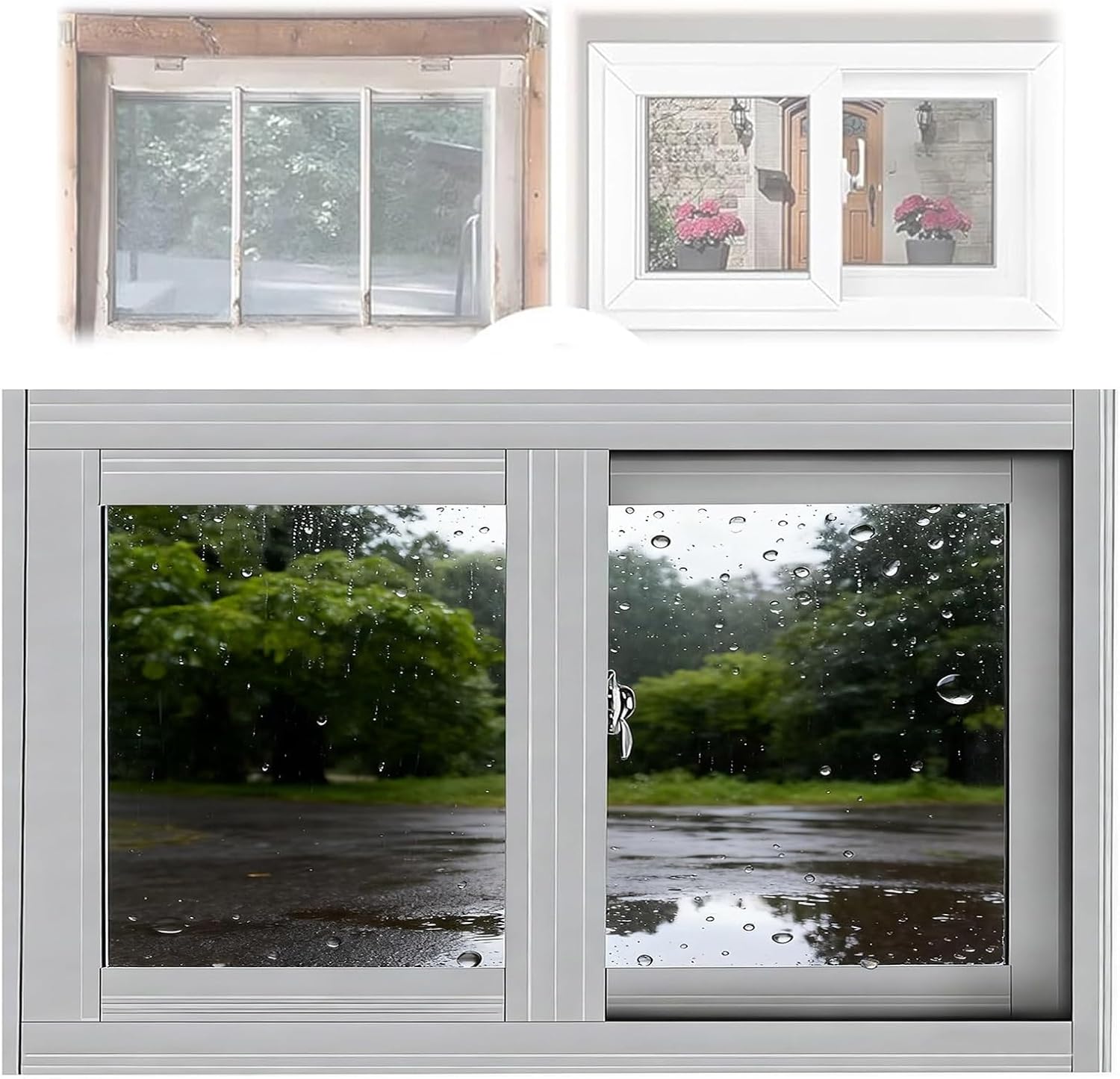 Basement Slider Window with Screen Windows, Shed Chicken Coop Sliding Window, Replacement Sliding Windows Featuring Double-Pane Insulated 20" 26" 28" 30" 32" 36" 38" 40"(White,24"x12")