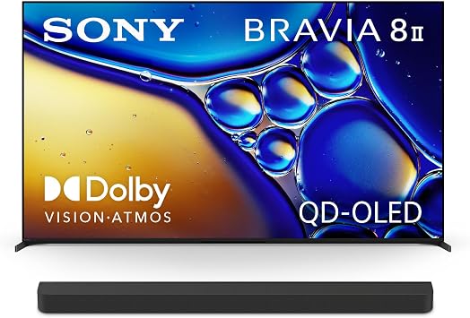Sony BRAVIA 8 II 65-Inch 4K OLED Smart TV K-65XR80M2 with BRAVIA Theater Bar 8 11-Speaker Soundbar HT-A8000 Bundle