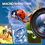 4K Digital Camera for Photography with External Adjustable Microphone, 56MP Vlogging Camera for YouTube and Video, 52mm Wide Angle & Macro Lens, 18X Digital Zoom, 2 Batteries, 32GB TF Card
