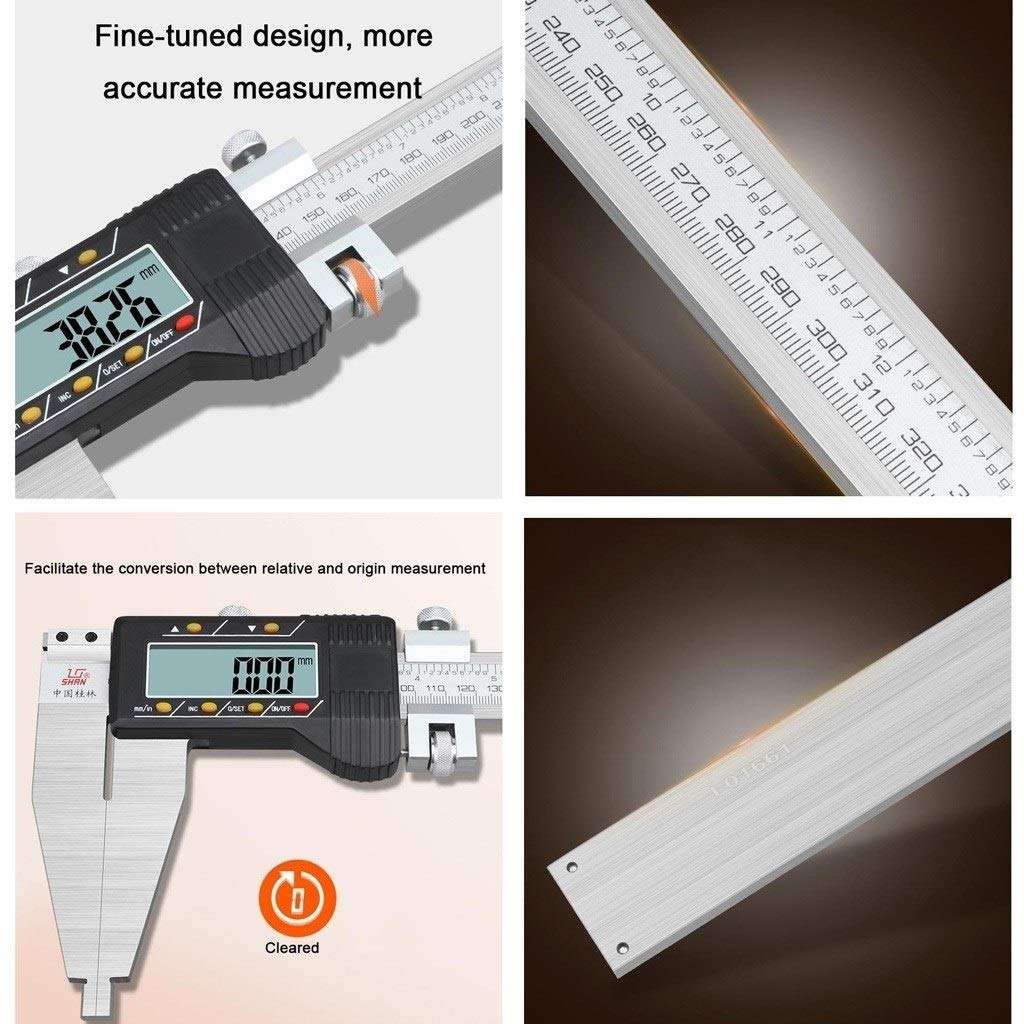 Zaciski Elektroniczny Cyfrowy Caliper Caliper Caliper High Precision Przemysłowe narzędzia pomiarowe Zakres: 0-1000mm
