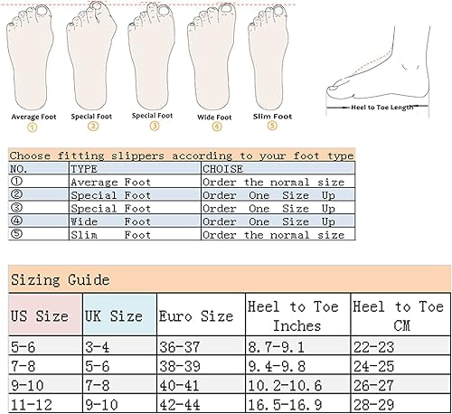 Miniatura 7 de ofoot Pantuflas de algodón lavables de espuma viscoelástica para mujer, para interiores, para dormir, para dormitorio, suela de goma antideslizante