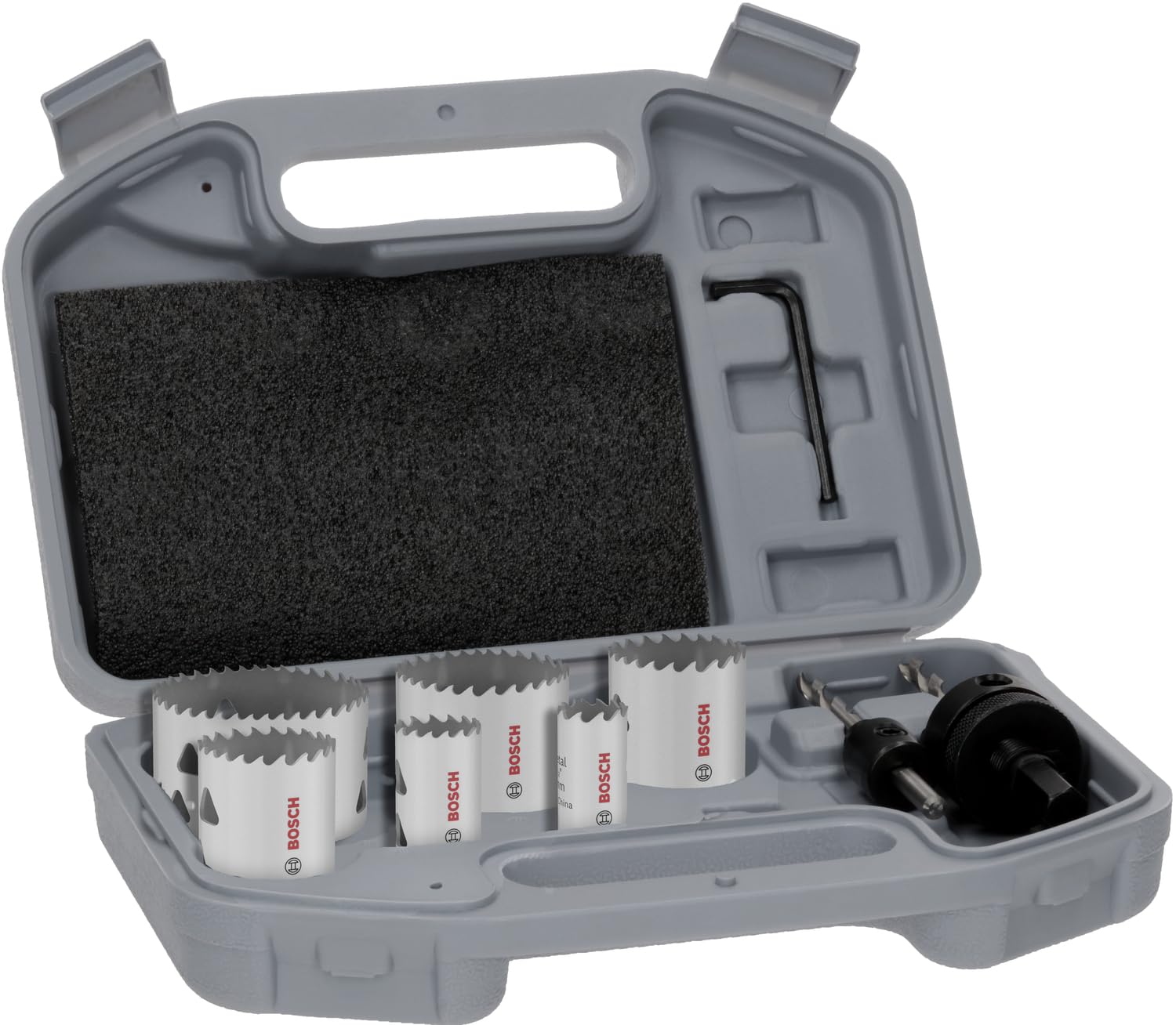 Bosch 9x PRO Multi Material PC Plus Juego de sierras roscadas (para Acero, Pladur, Ø 20, 25, 32, 38, 51, 64 mm, Accesorios Profesionales Taladradoras)