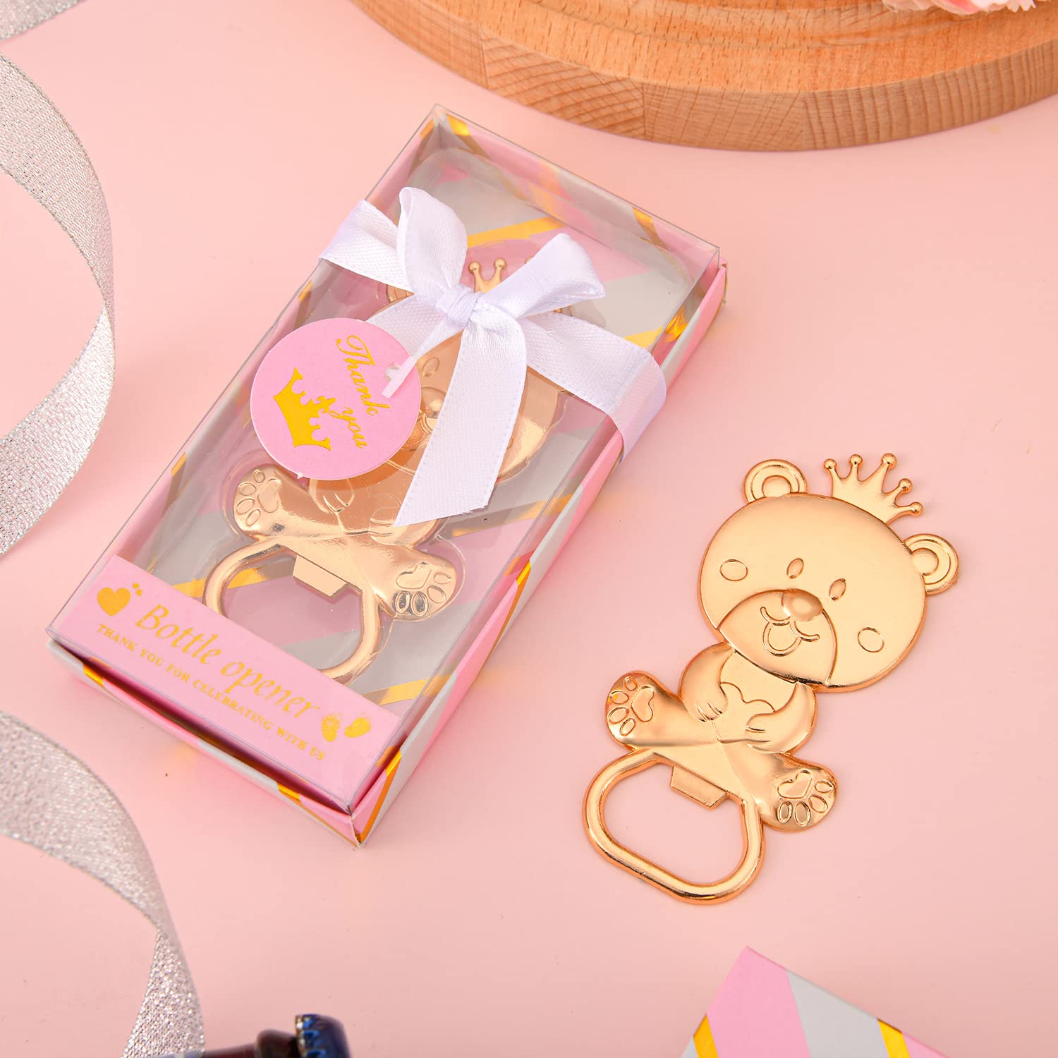 24 Piezas De Regalos De Baby Shower Para Invitados De Oso Abrebotellas, Recuerdo De Baby Shower, Regalo De Regreso Para Invitados, Recuerdo De Baby Shower, Recuerdo Para Niños O Niñas, Decoración