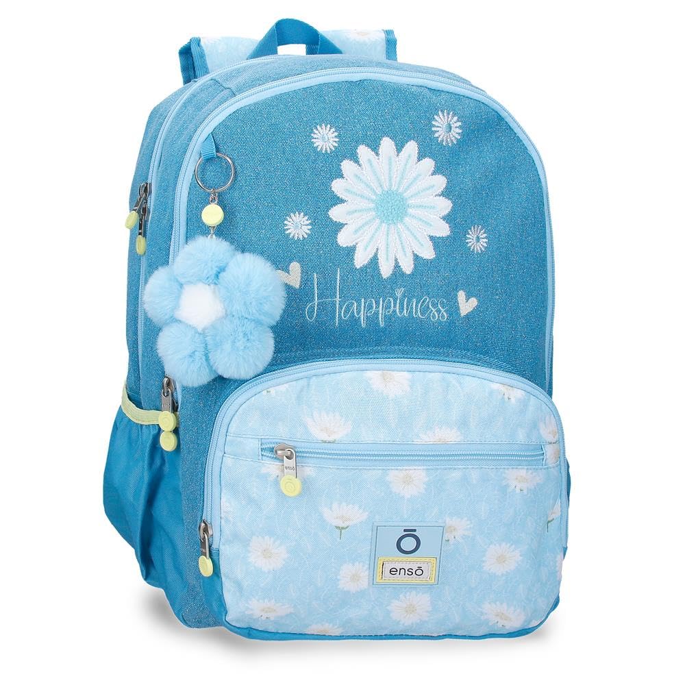 Enso Happiness Double Compartment Backpack Adaptable to Carry Denim 32x44x17 cm Polyester