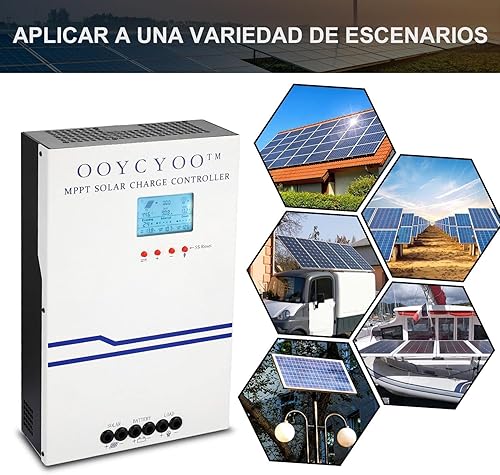 Miniatura 6 de 100 Amp MPPT Solar Charge Controller 48V 36V 24V 12V Auto,PV 150V Max Input Solar Panel , 100A Solar Panel Regulator Max Input Power 5000W, for AGM