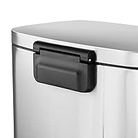 Vista 22 de Elama Kitchen, Home and Office Versatile Step Trash/Recycling Bin with Slow Close Mechanism (3 Piece 13 Gallon + 2 x's 1.32 Gallons Silver)