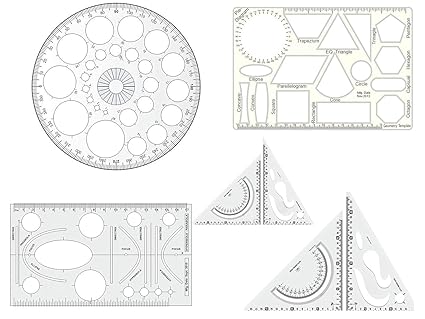 TWIN SEVEN® Pro Circle (25 Circles), Hyperbola Parabola Template ...