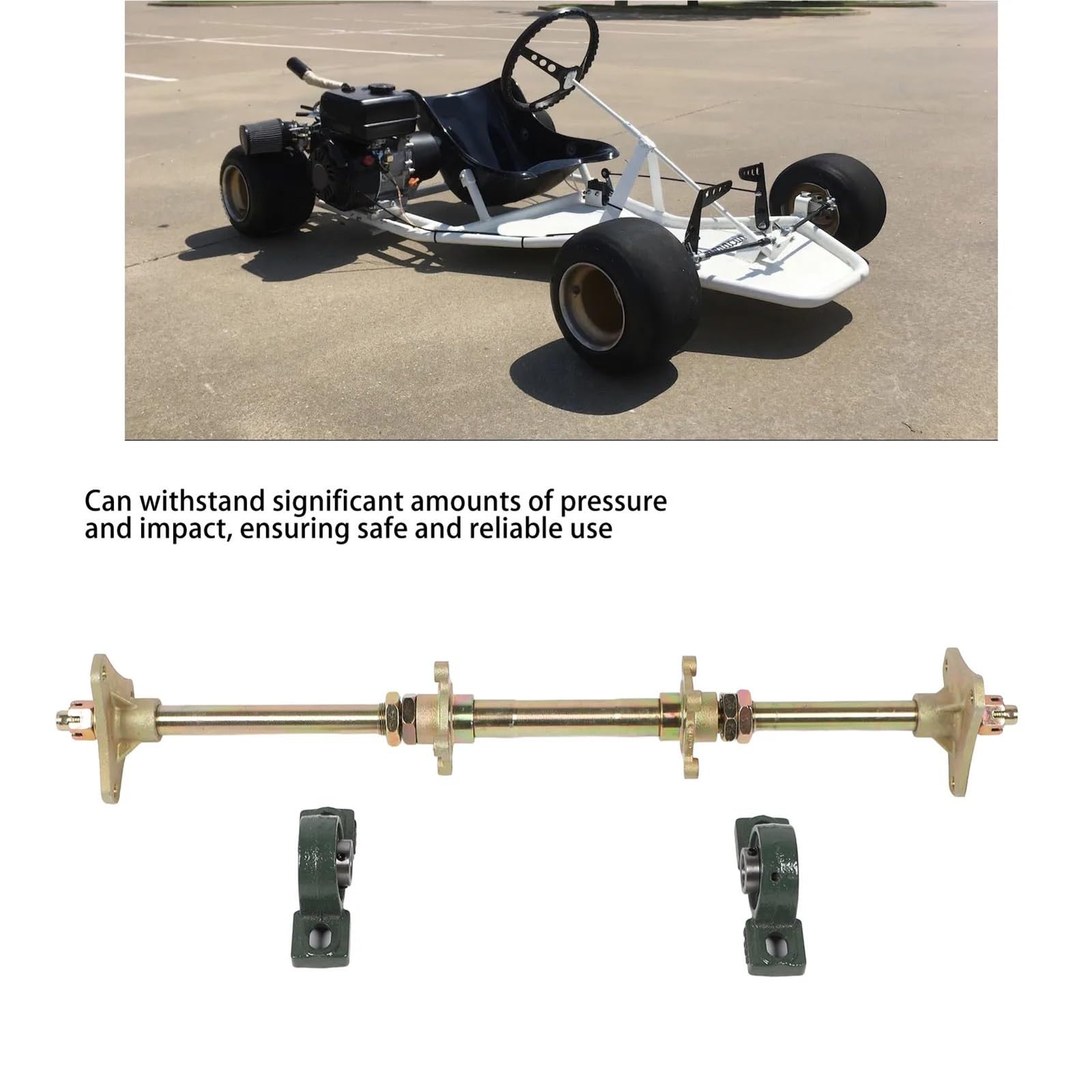 Ejes cardán para moto Kit de eje trasero para kart de 24 pulgadas, bujes  metálicos antiimpacto,