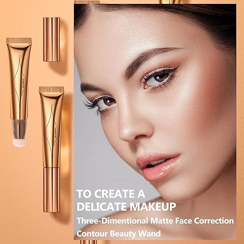 Miniatura 3 de DAGEDA Contour Beauty - Varita de belleza líquida corrector facial líquido acabado cremoso mate contorno líquido con aplicador de cojín suave