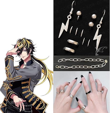 Amazon Co Jp ヒプノシスマイク 四十物十四 コスプレ 小物 キャラクター アクセサリー 耳飾り ピアス ネックレス 指輪 波羅夷空却 フルセット あいもの じゅうしヒプマイ コスプレ 道具 アニメ グッズ コレクション プレゼント フルセット 耳穴なしer ホビー