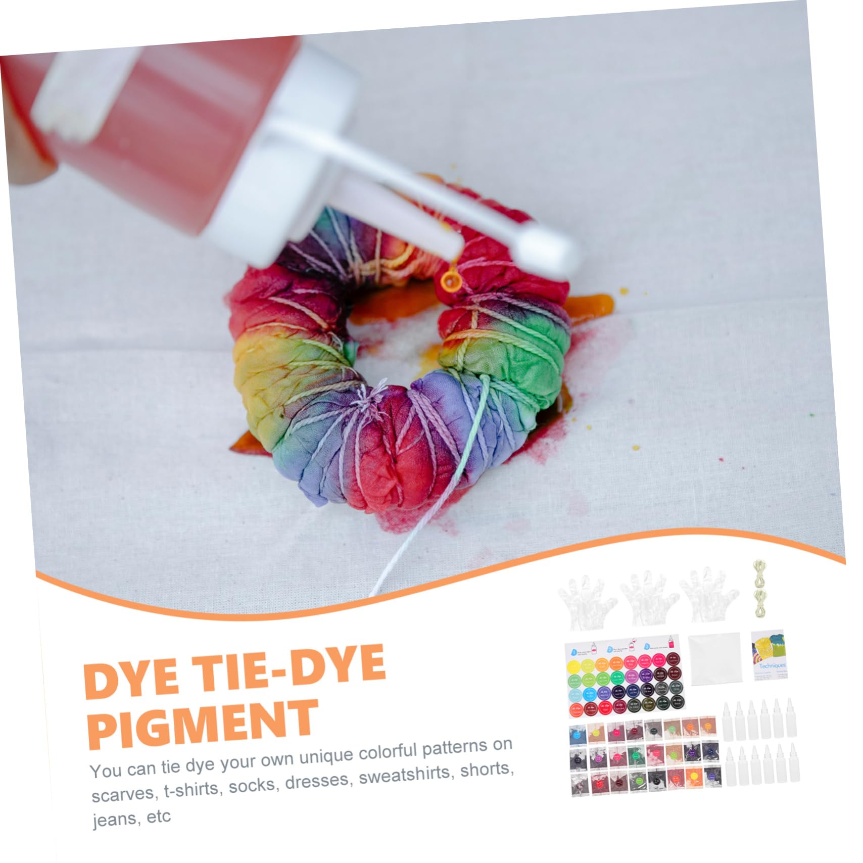 Operitacx Kit Para Teñir Ropa Tie-dye Polvo Permanente Sobres De Recarga y Regalos Para Niñas