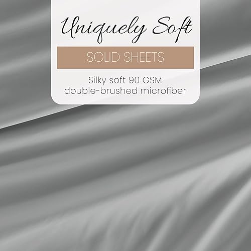 Miniatura 6 de Juego de sábanas Queen, 4 piezas, ultra cómodas y transpirables, refrescantes, esquinas tipo bolsillos profundos para colchón de 16 pulgadas, sin