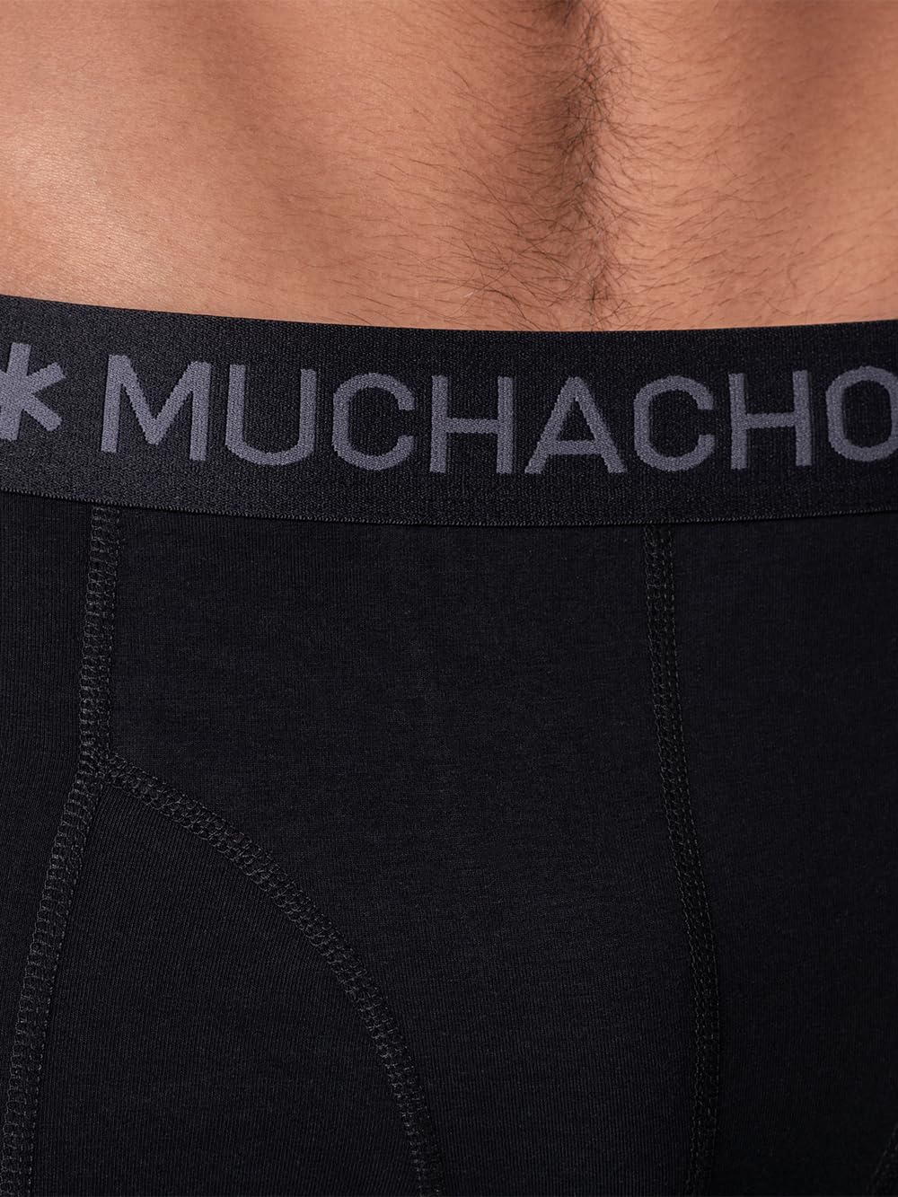 Muchachomalo Uomo Boxer 3-Pack, Tinta Unita, Cotone, Fascia Elastica