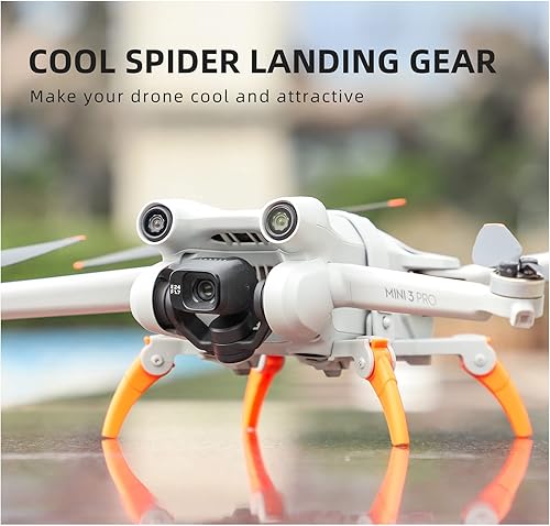 Miniatura 3 de 2 en 1 Mini 3 Pro Drone Spider Plegable Elevación Tren de aterrizaje Extensiones+Soporte de hélice Clip Correa de Hélice, Para DJI Mini 3 Pro