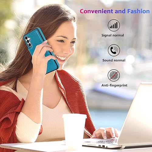 Miniatura 6 de Asuwish Funda de teléfono para Samsung Galaxy A54 5G con protector de pantalla de vidrio templado y cubierta de cartera de cuero con tapa