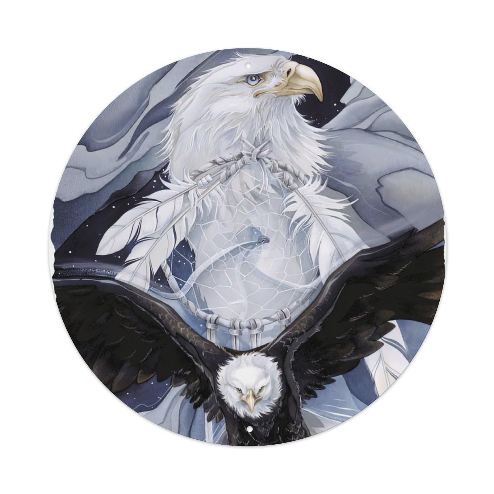 Bald Eagle Aboriginal Power Totem Poster Metal Tin Sign