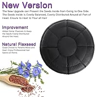 Vista 6 de Gorro térmico de acondicionamiento profundo, sin cordón, 100% algodón natural, semillas de linaza, tratamiento interior de microondas, tapa caliente