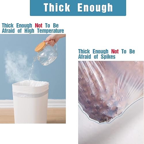 Miniatura 3 de Repaironics Code Q (50 unidades) Bolsas de basura resistentes de 13-17 galones con cordón compatibles con Simplehuman Code Q bolsas de basura de