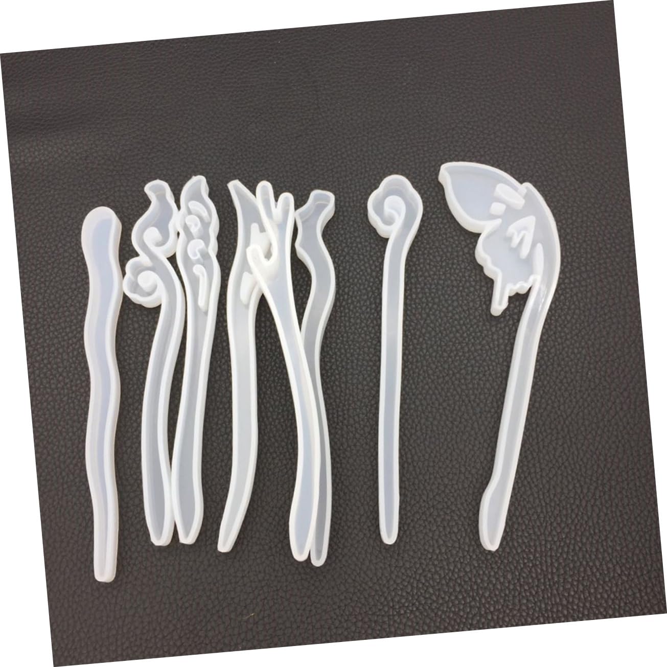 EXCEART 24piezas Moldes De Silicona Para Horquillas De Herramientas De Manualidades Para Joyería Moldes Semitransparentes De Epóxica Accesorios Creativos Para