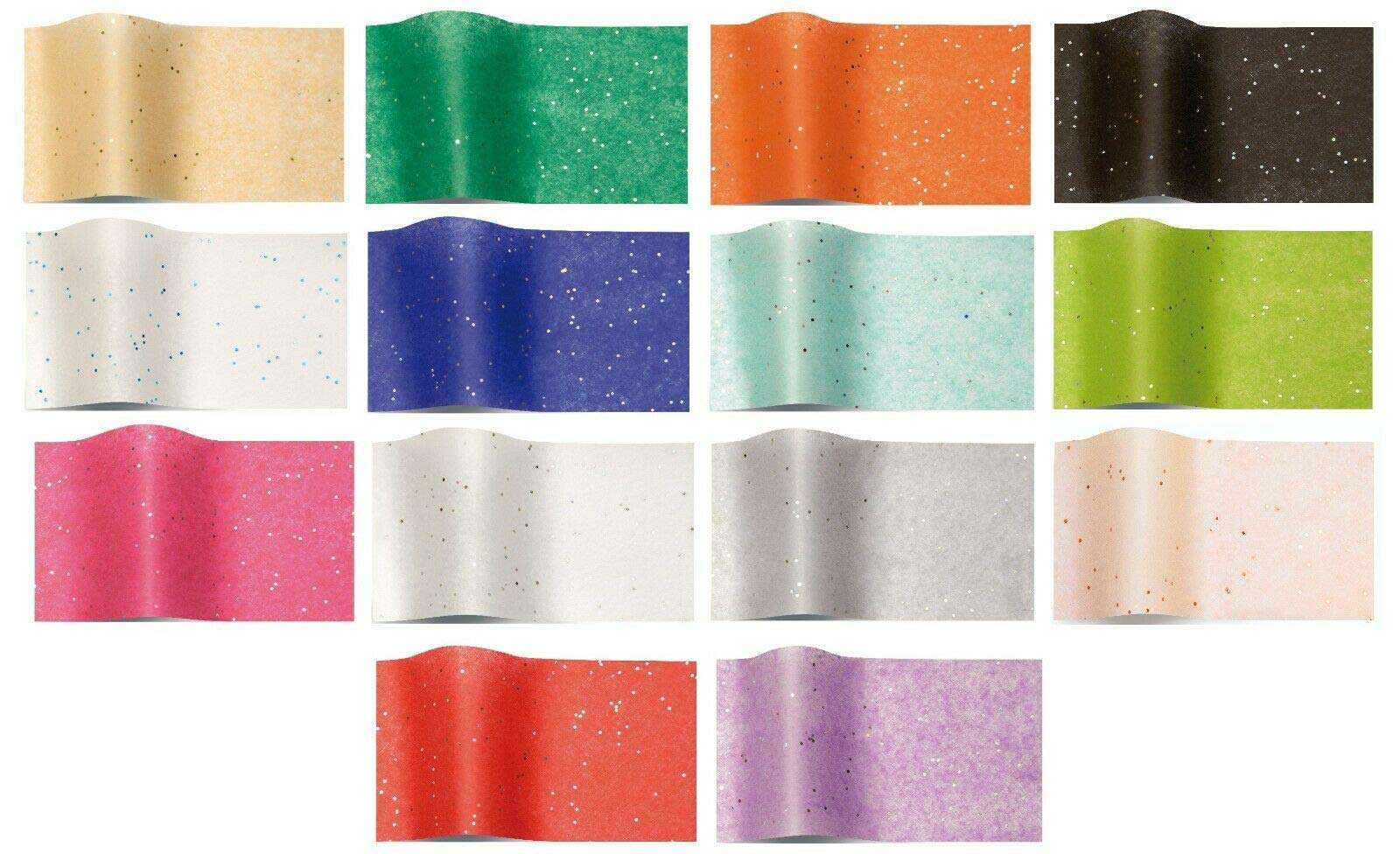 10 Gemstone Wrapping Tissue Paper Sheets ~ Luxury Sparkly Glitter GEM 50x75cm (Mixture)