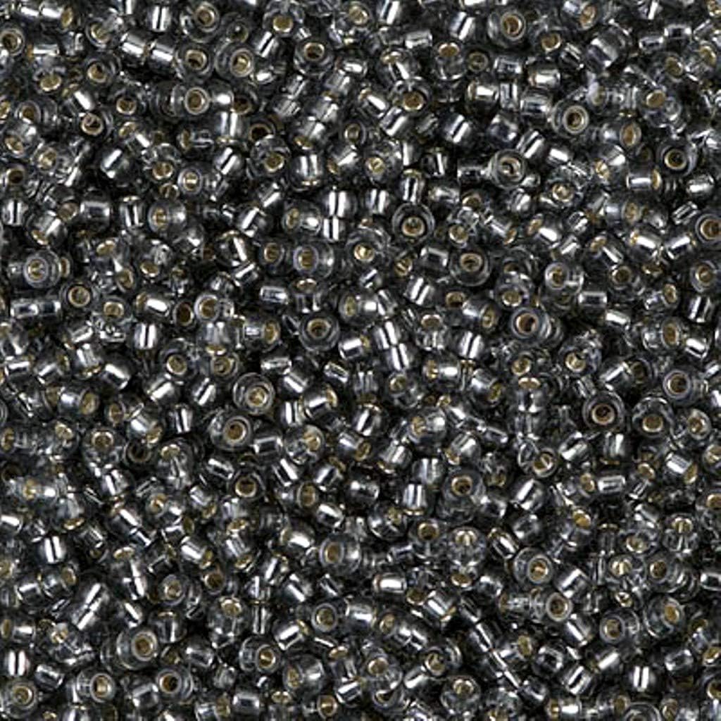 Miyuki 11 Round Japanese Rocailles Glass Seed Beads 11 Approximately 24 Gram 5 Inch Tube Grey Silver Lined