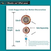 Vista 98 de FONMY - Molinillo de viento con forma de mandala y con bola de cristal en 3D, de acero inoxidable, atrapasol, ideal como regalo de Navidad