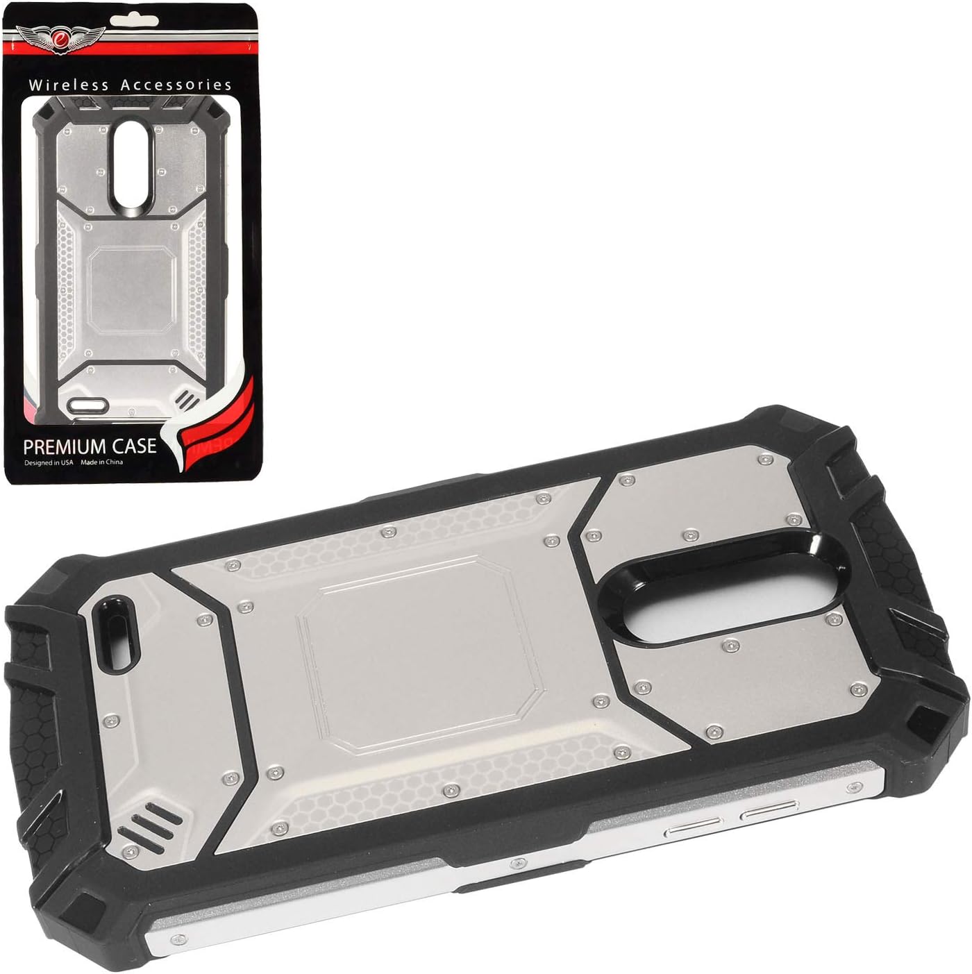 Z-GEN - Compatible with LG K30, Xpression Plus, Harmony 2, Premier Pro LTE - Aluminum Metal Phone Case - ZY1 Silver
