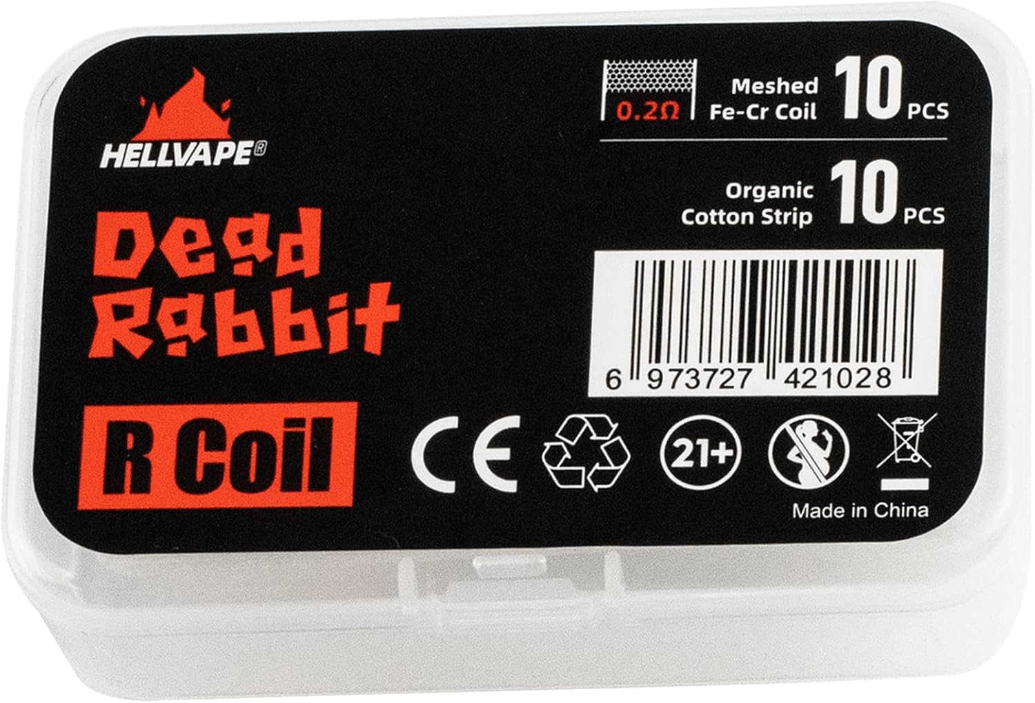 Hellvape Dead Rabbit R RTA Meshed Coil + Cotton Wool Kit, Pack of 10 ...