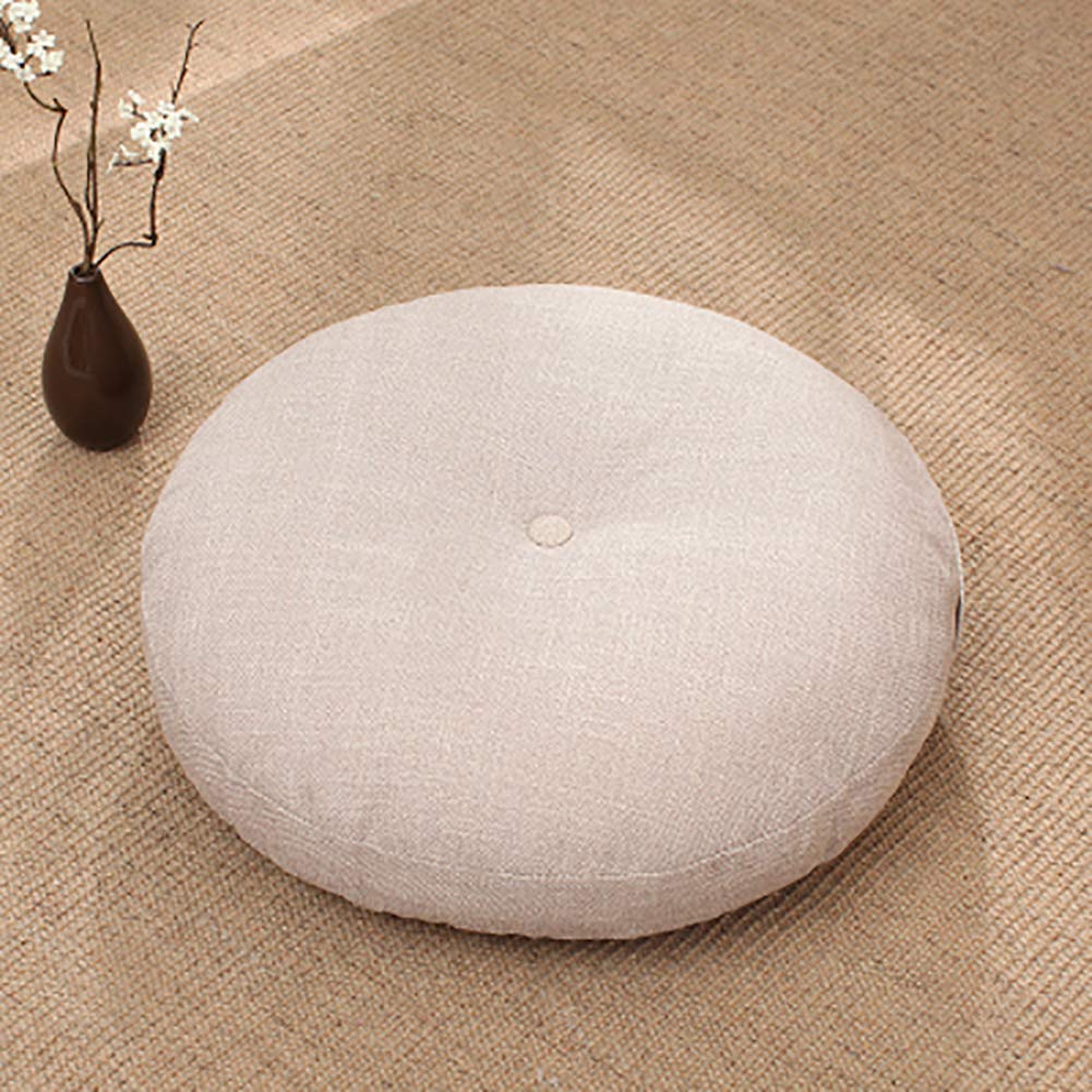 Coussin de sol tatami beige 60x60x12cm MSM pour méditation et futon de terrasse