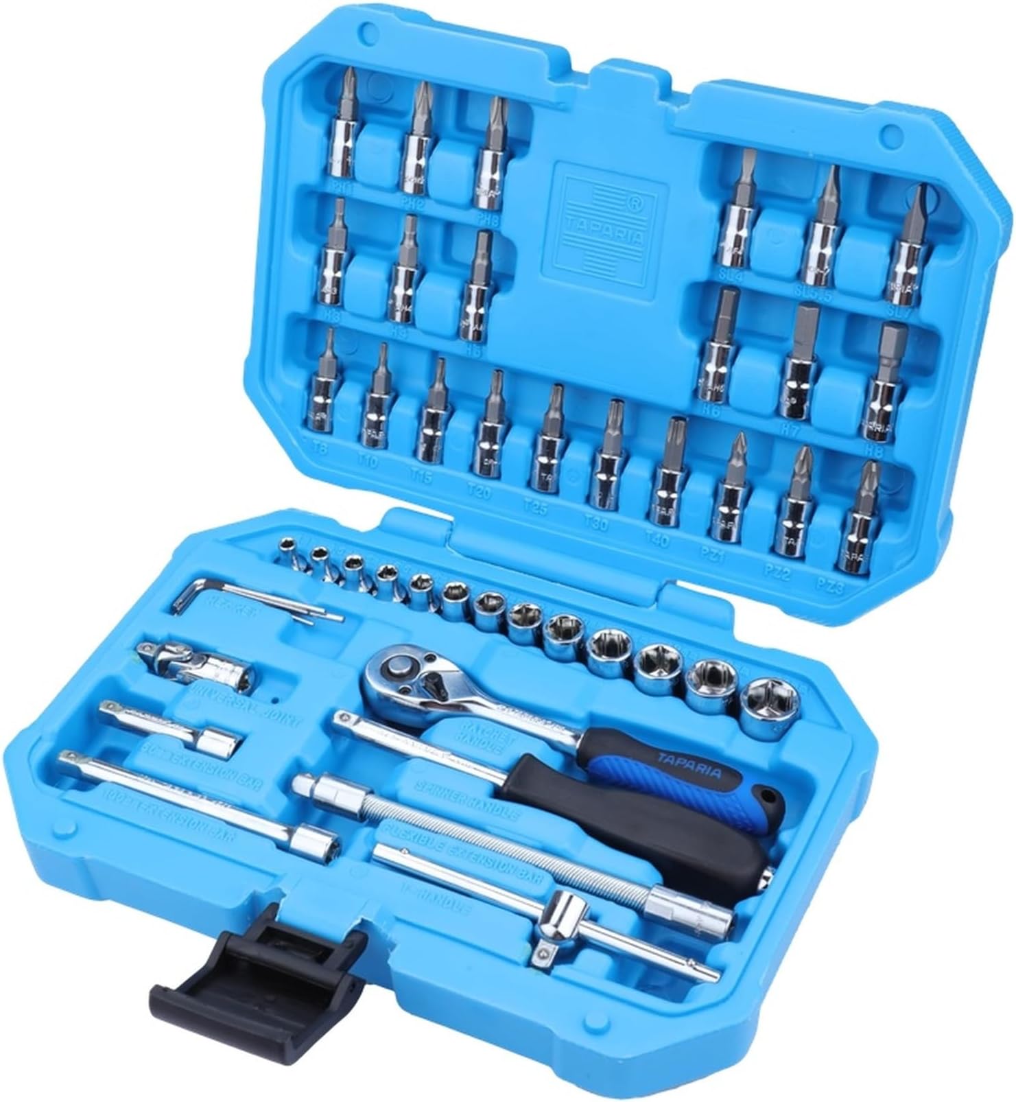 Taparia SA46 Steel Socket Set (Blue, 46-Pieces)