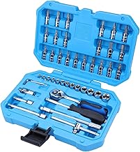 Taparia SA46 Steel 1/4 Square Drive Socket Set (Silver, 46 Piece)