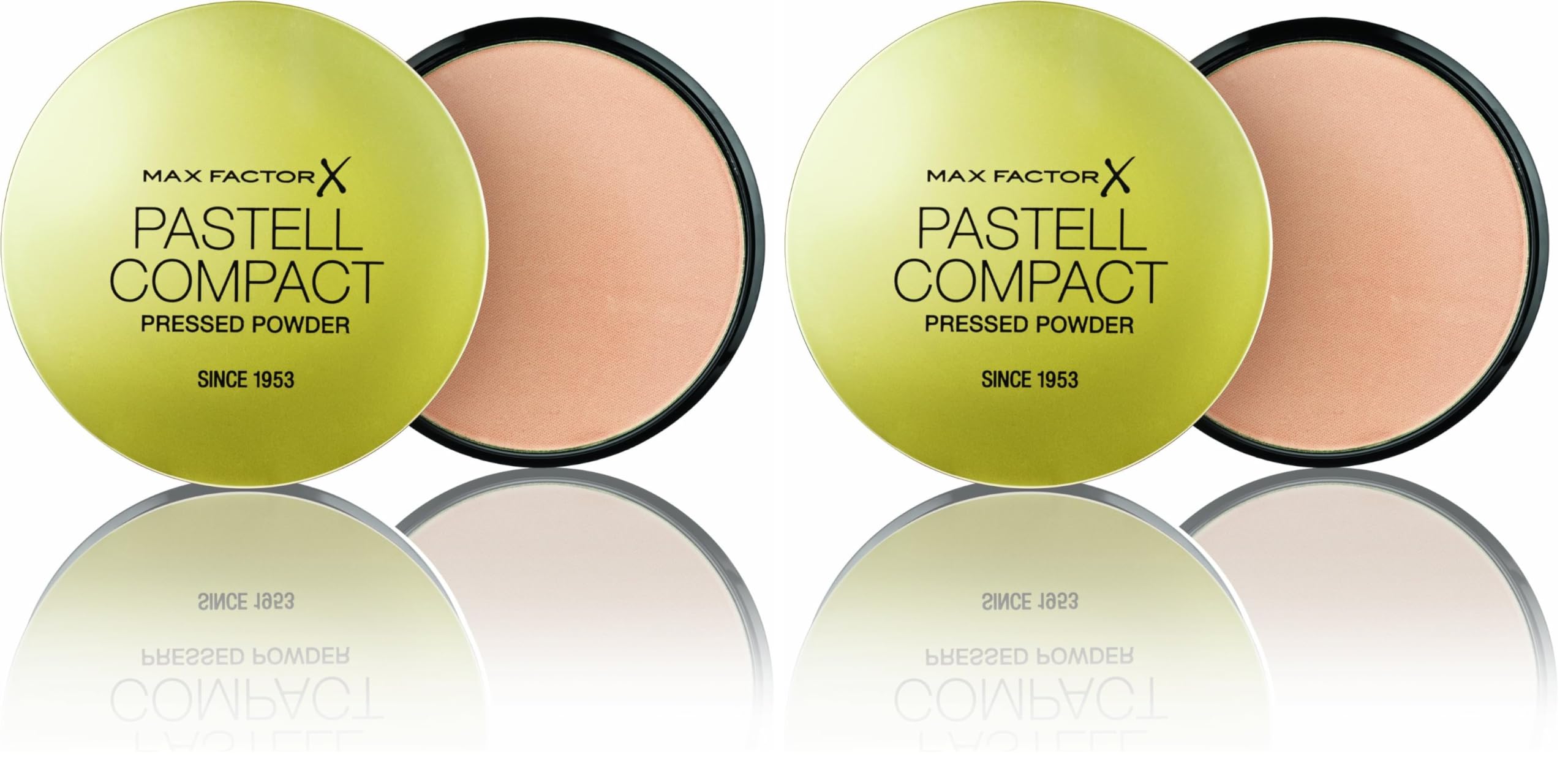 Max Factor Pastell Compact Powder Pastell 4 – Mattierendes Puder Make-up – Fixierpuder für Foundation und Rouge – 1 x 20 g (2er Pack)