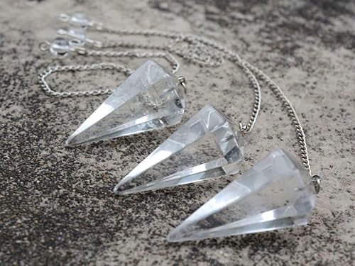 Miniatura 2 de Justinstones - Dije de piedras preciosas con cristales de roca hexagonales en punta reiki chakra