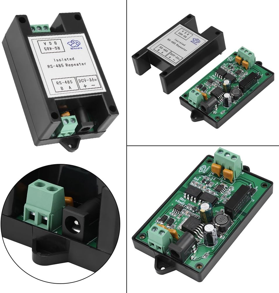 Industrial Grade RS-485 Repeater with Photoelectric Isolation and DC/DC Power Isolation for Industrial Automation, PLC Communication, and Harsh Environment Signal Amplification